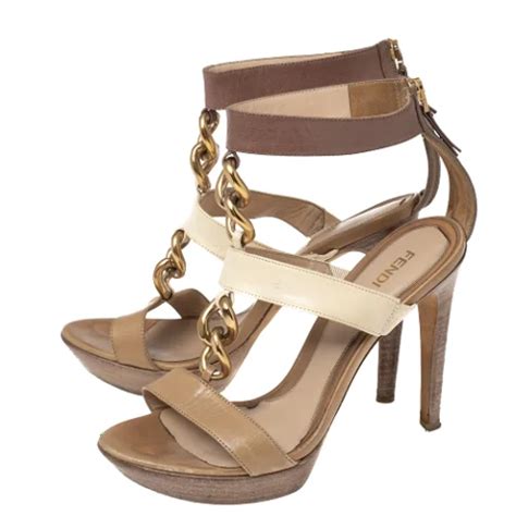 fendi sandalen dames beige